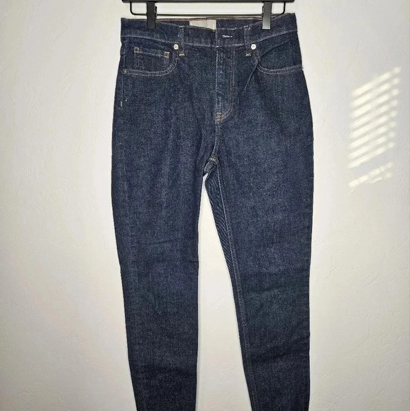 EVERLANE High Rise Slim Fit Dark Wash Denim Size 29 Regular - Picture 6 of 8